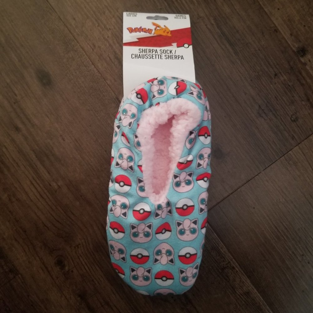 Pokemon Jigglypuff Non-slip Sherpa Sock Slippers